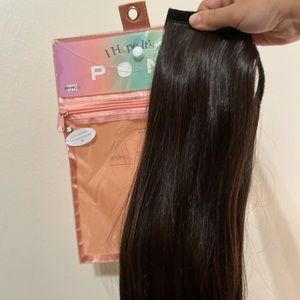 Insert name here dark brown ponytail!